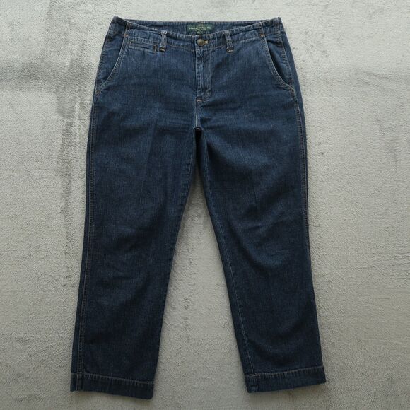Ralph Lauren Jeans Women's 10 Blue Mid-Rise Newbury Denim Cropped 25.5" Inseam - Picture 1 of 14